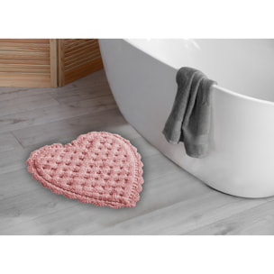 Tappeto Bagno A Forma Di Cuore Giulietta Rosa