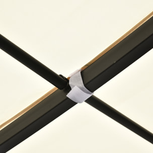 Pérgola Gazebo de Acero y Poliéster 3 x 3 x 2.5cm Crema