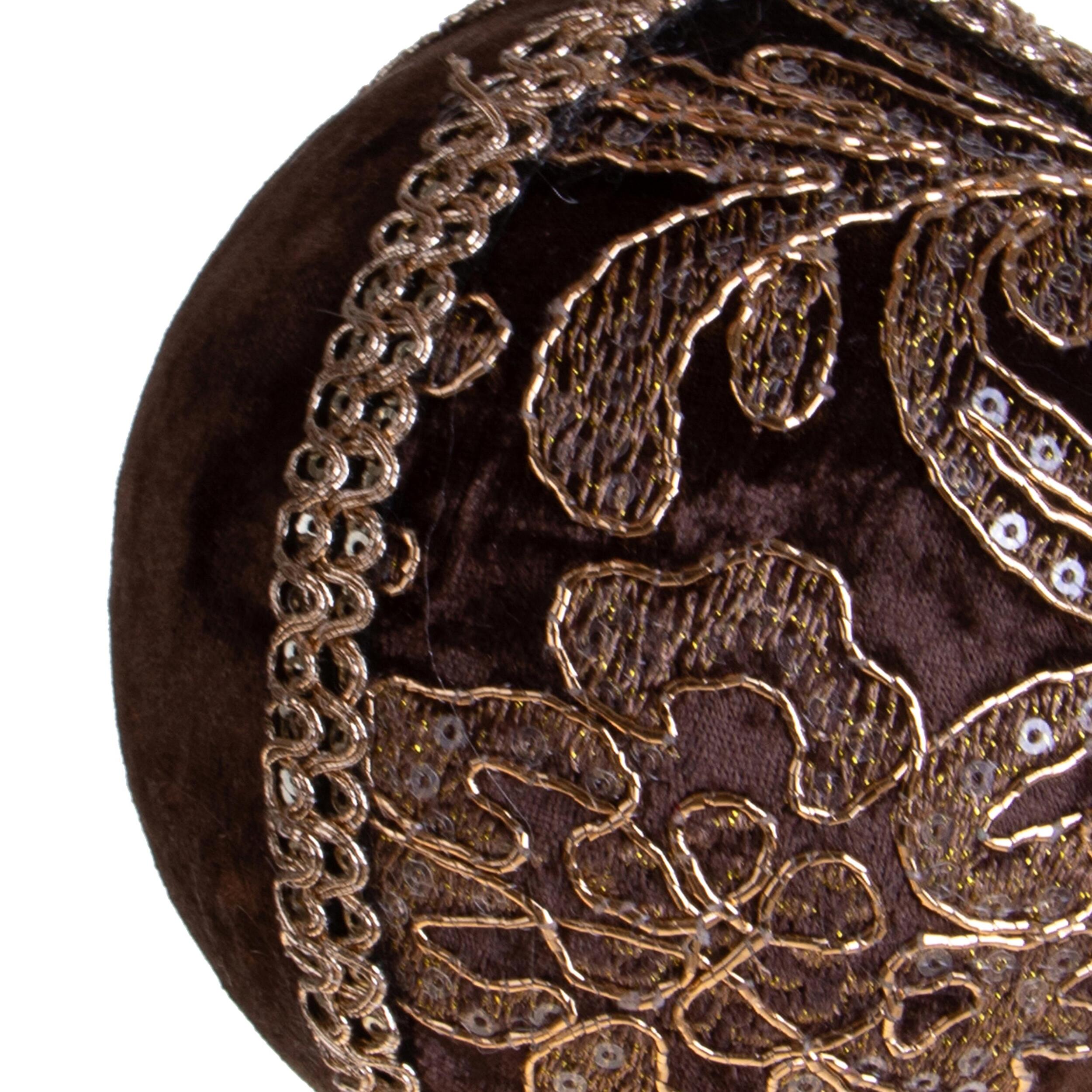 Sfera con decoro - Pezzi 3 - MARRONE - Bianchi Dino SpA