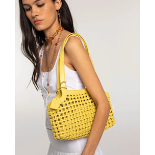 Bolso de hombro trenzado de mujer