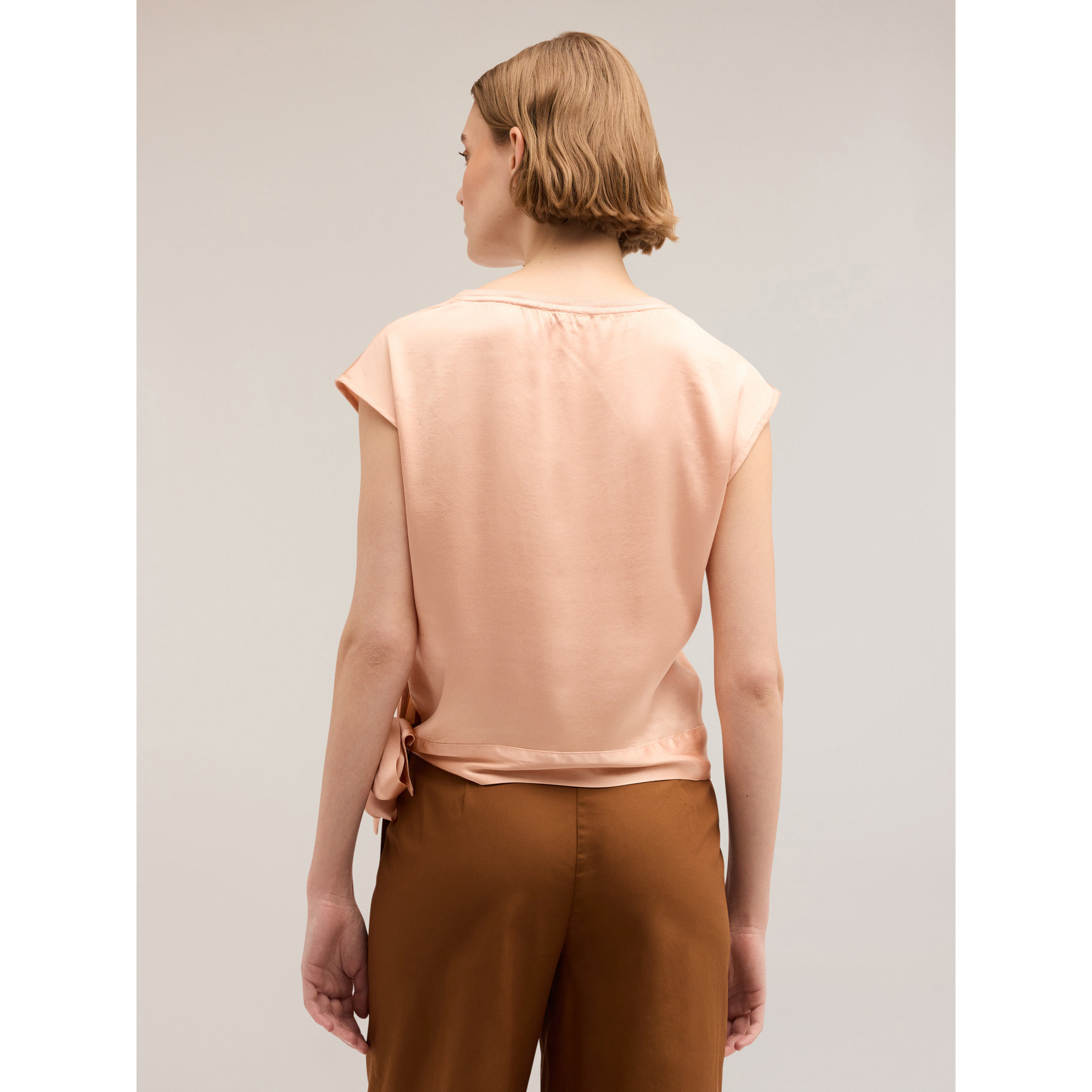 Motivi - Blusa de raso con nudo - Rosa