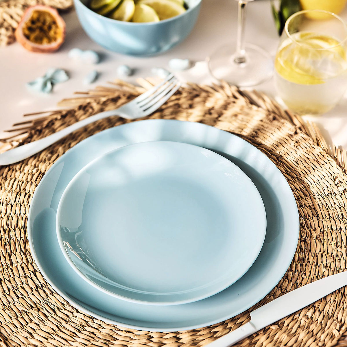 4 assiettes à dessert 19cm Diwali Paradise Blue - Luminarc