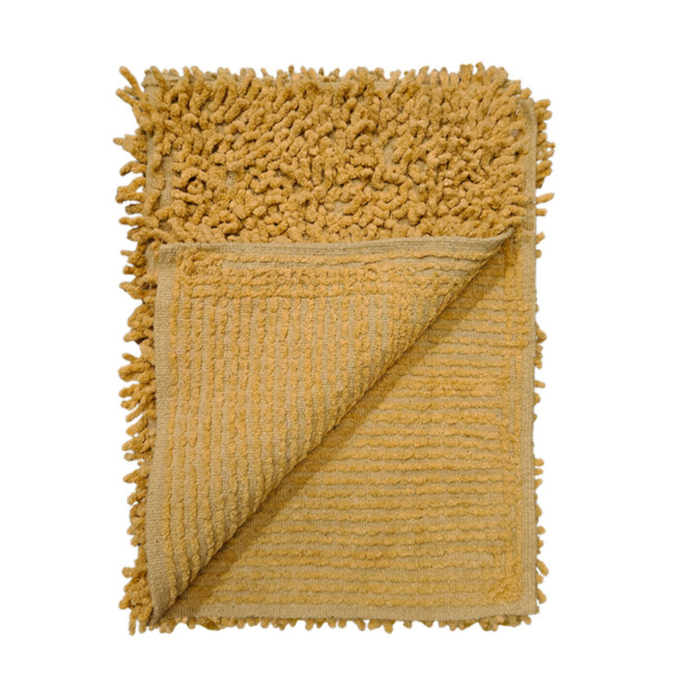 Tapis de salle de bain rectangulaire 40 x 60 cm en coton chenille - SHAGGY