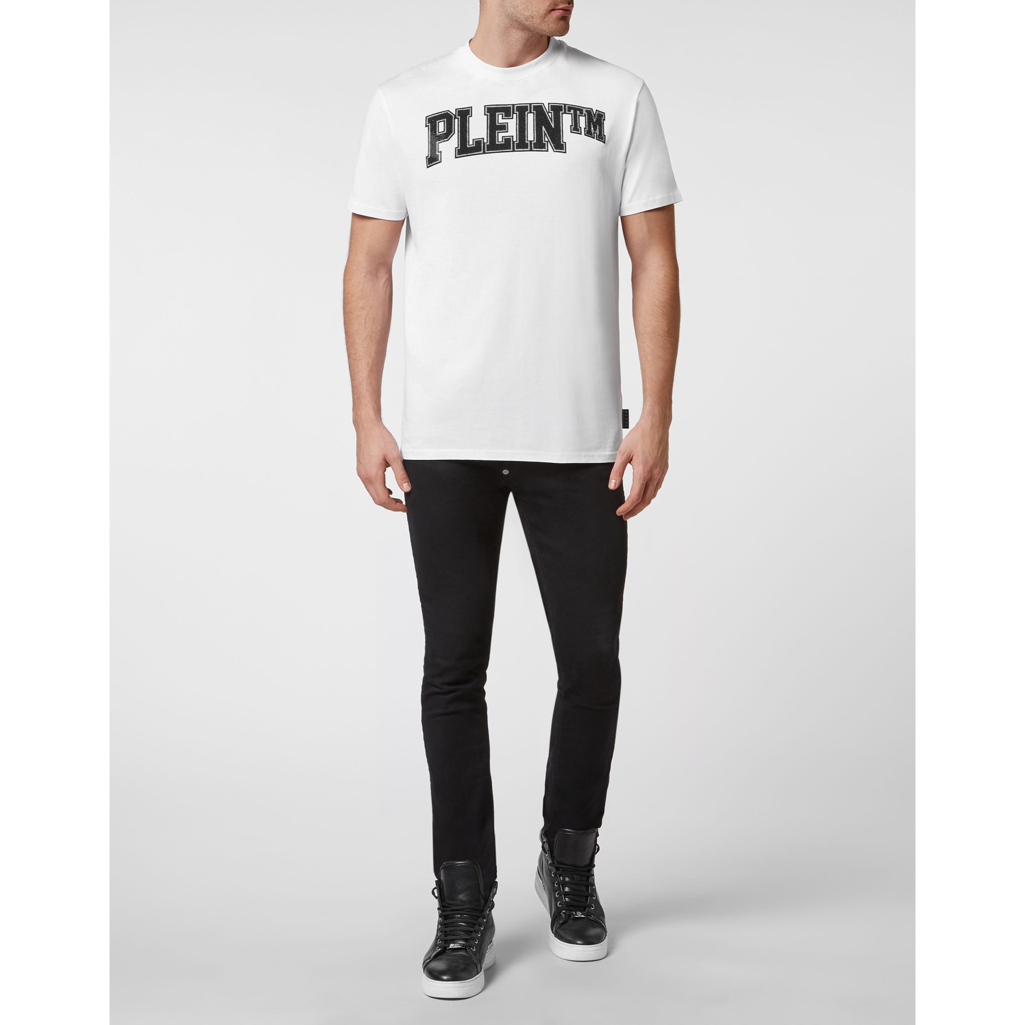 PHILIPP PLEIN Camiseta de cuello redondo COLLEGE