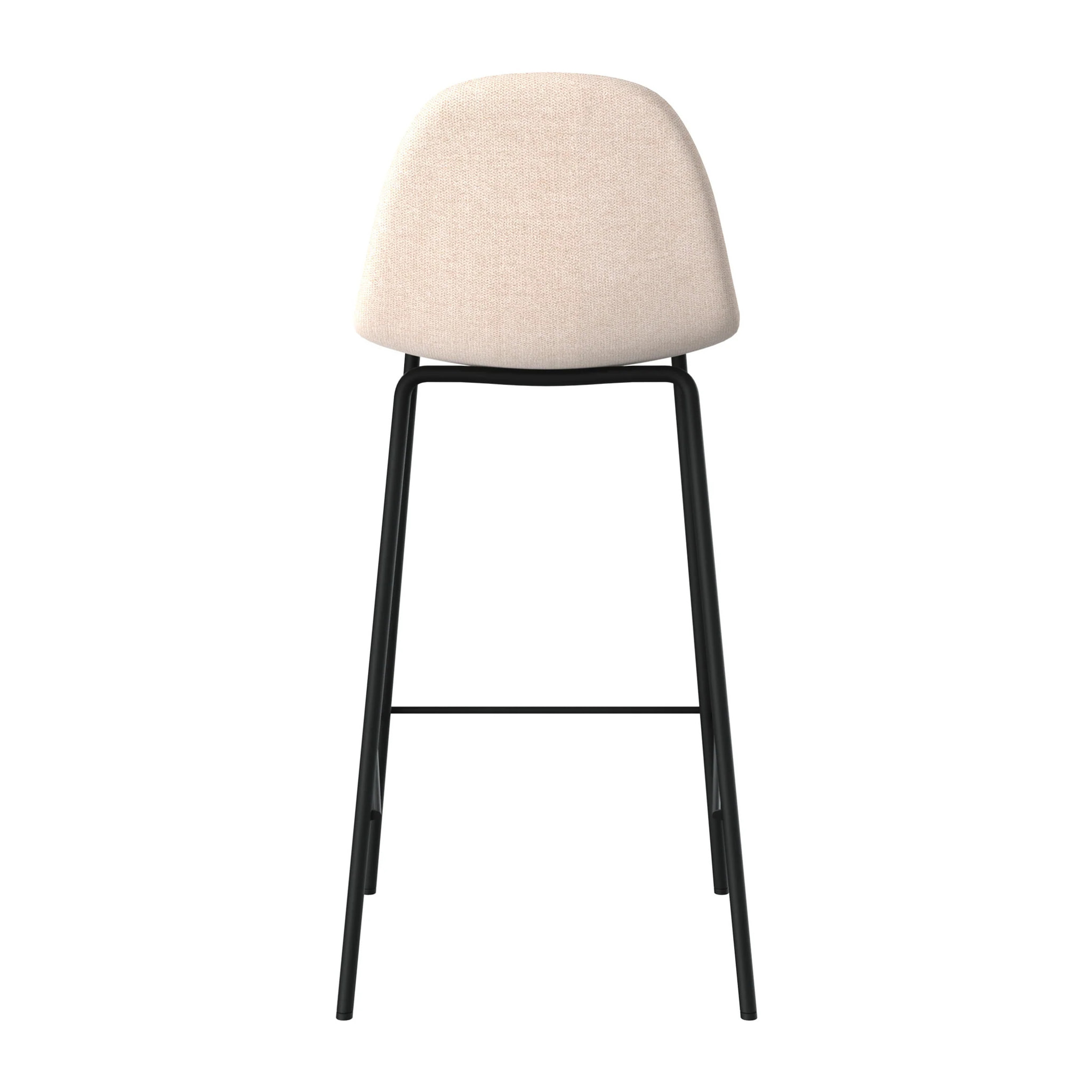 Lot de 2 chaises pour îlot central en tissu beige 65,5 cm - Henrik