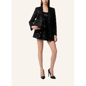 PHILIPP PLEIN Boyfriend's Fit Blazer Monogram Strass Monogram