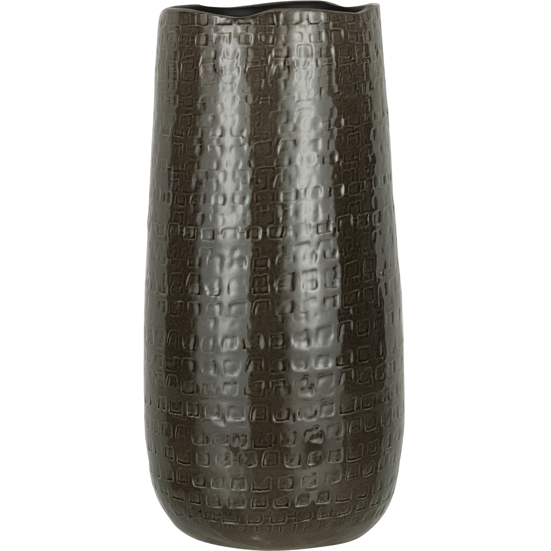 J-Line vase Motifs - céramique - gris foncé - small