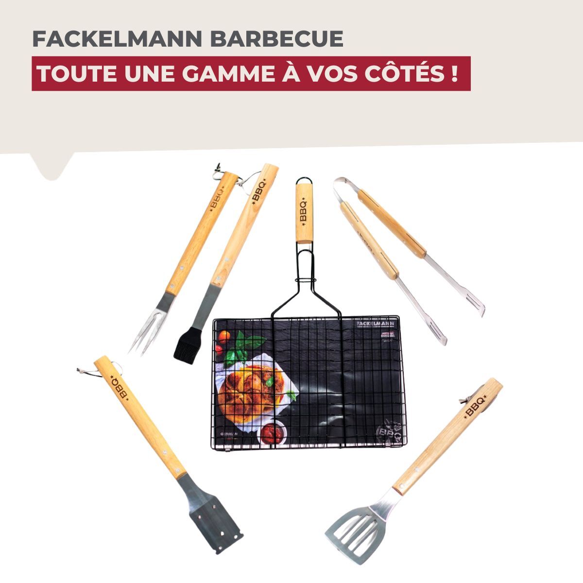Ensemble de 2 Pinces à barbecue 39 cm Fackelmann BBQ Edition