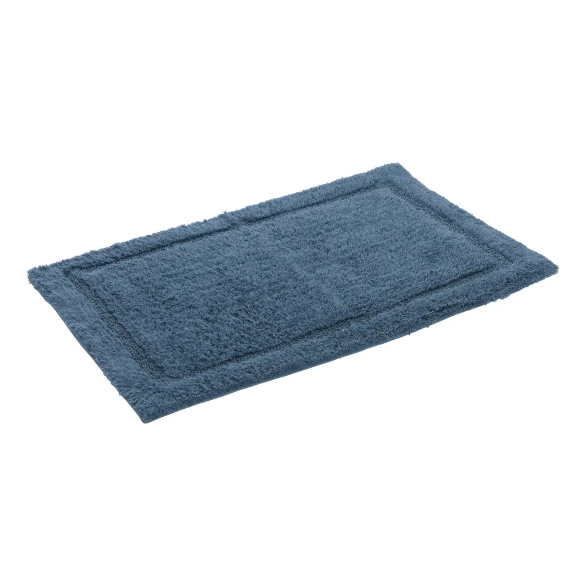 Tapis de bain fluffy Colorama 50x75cm bleu
