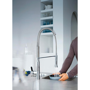 GROHE Mitigeur évier bec haut K7 - avec ressort - 2 jets - H : 67,4 cm