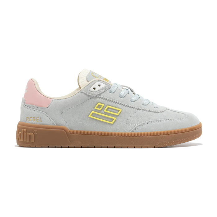 Zapatillas Bajas Piel Serraje Rebel Basic Flag Azul Claro D.Franklin