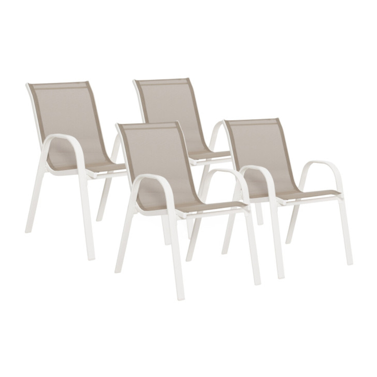 Chaises de jardin empilables textilène