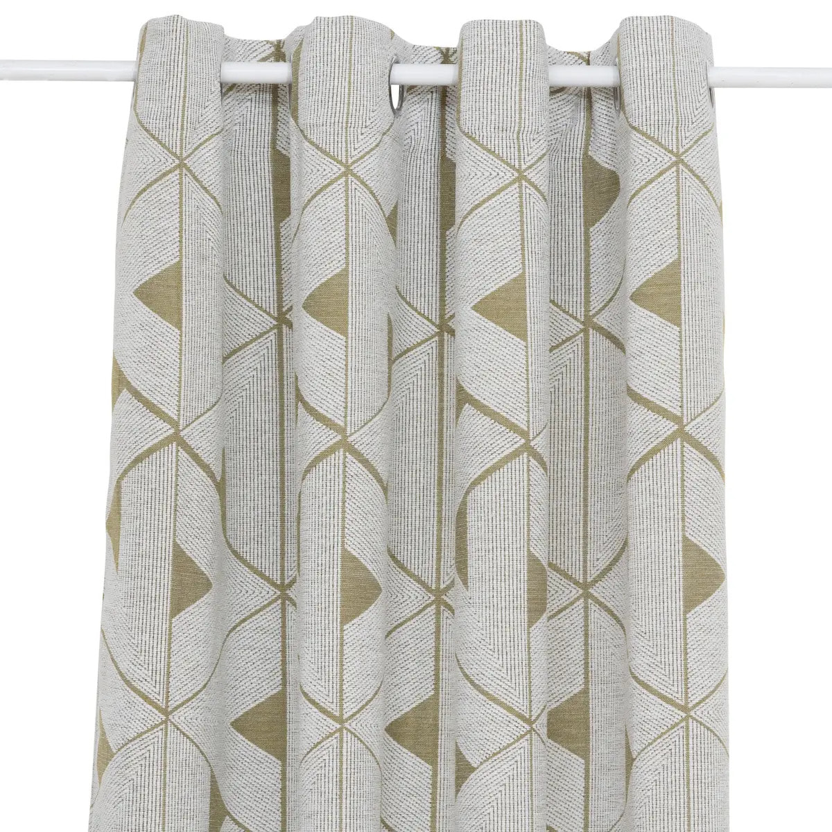 Rideau "Maloe" jacquard vert kaki 140x260cm