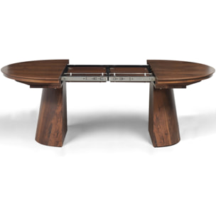 Table à manger extensible Tomasucci GLOMMA, en MDF finition noyer, 150/200/250 × 110 × 76 cm
