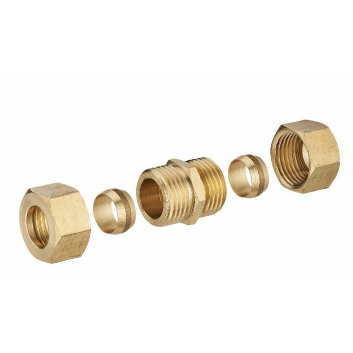 Raccord droit bicône égal - Ø 14 mm - NOYON ET THIEBAULT - 414-14L1