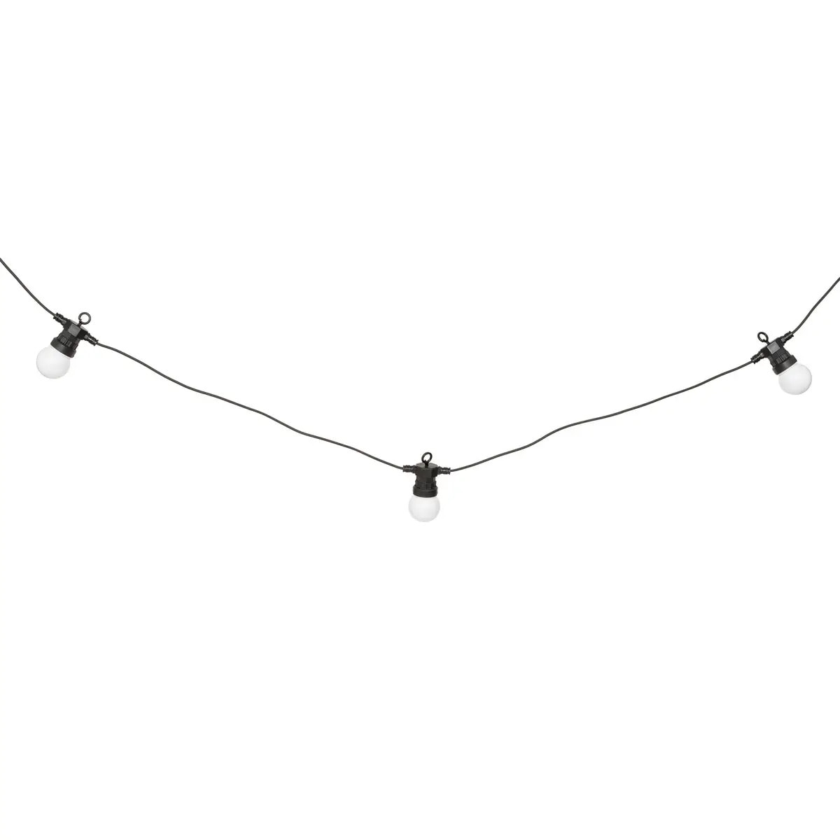Guirlande d extérieur solaire "Soa" noir & blanc H800cm