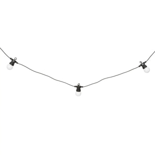 Guirlande d extérieur solaire "Soa" noir & blanc H800cm