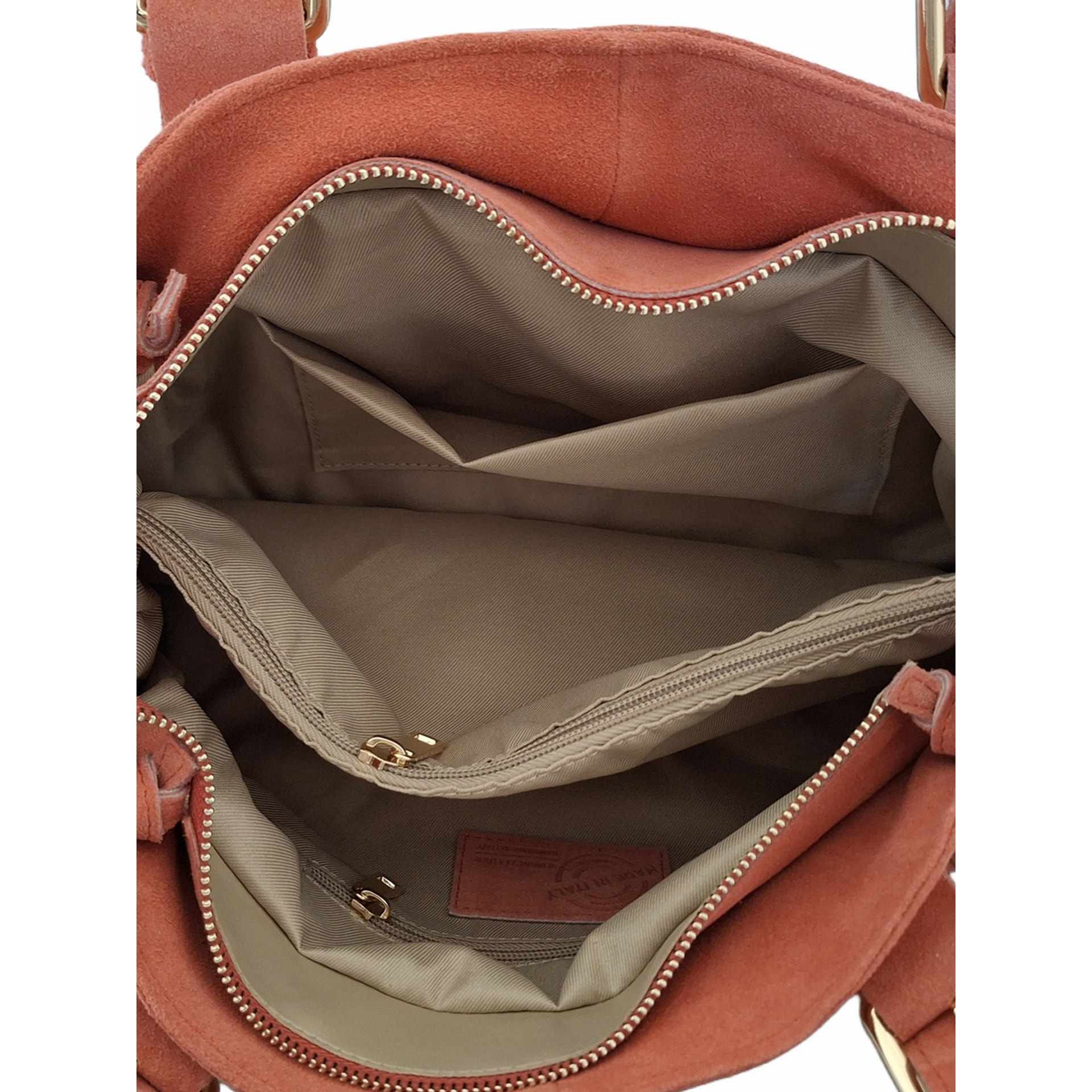 Borsa a mano da donna Made in Italy - Modello Lumena Lux - 100% pelle - 20.0 x 21.0 x 33.0 cm