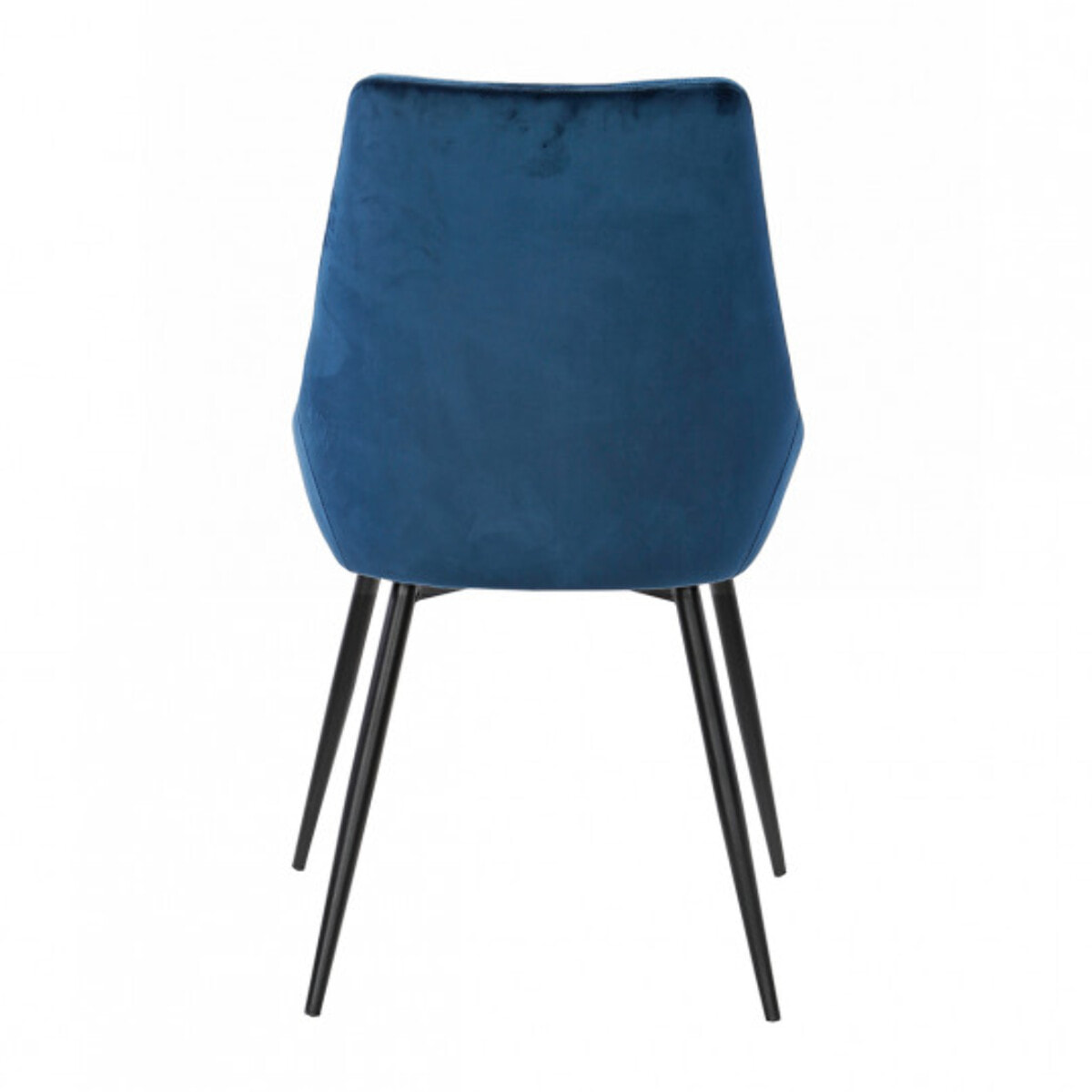 Chaise en velours avec piètement métal noir - MONDO