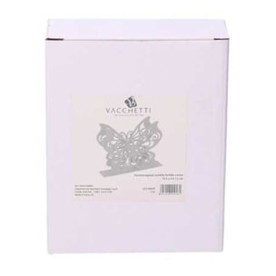 Portatovaglioli in metallo farfalla crema rettangolare cm14,5x4h12