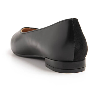 Ballerina a punta bicolore - NERO