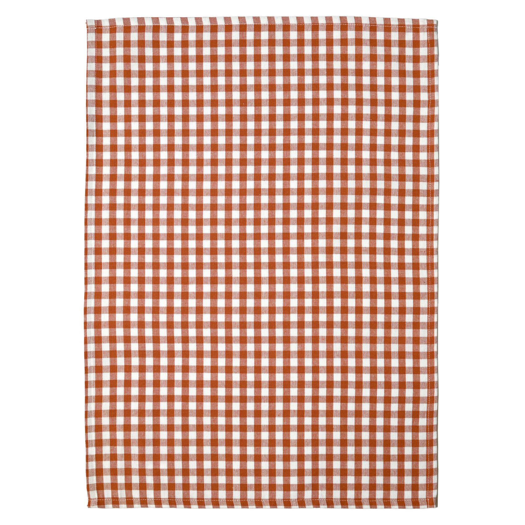 Torchon de cuisine en coton motif vichy - Terracotta