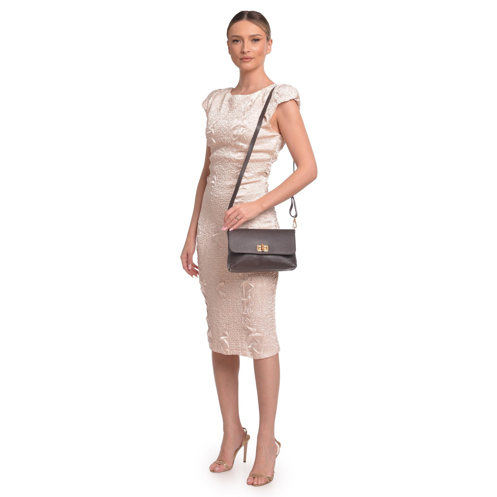 Borsa a tracolla Anna Luchini Marrone