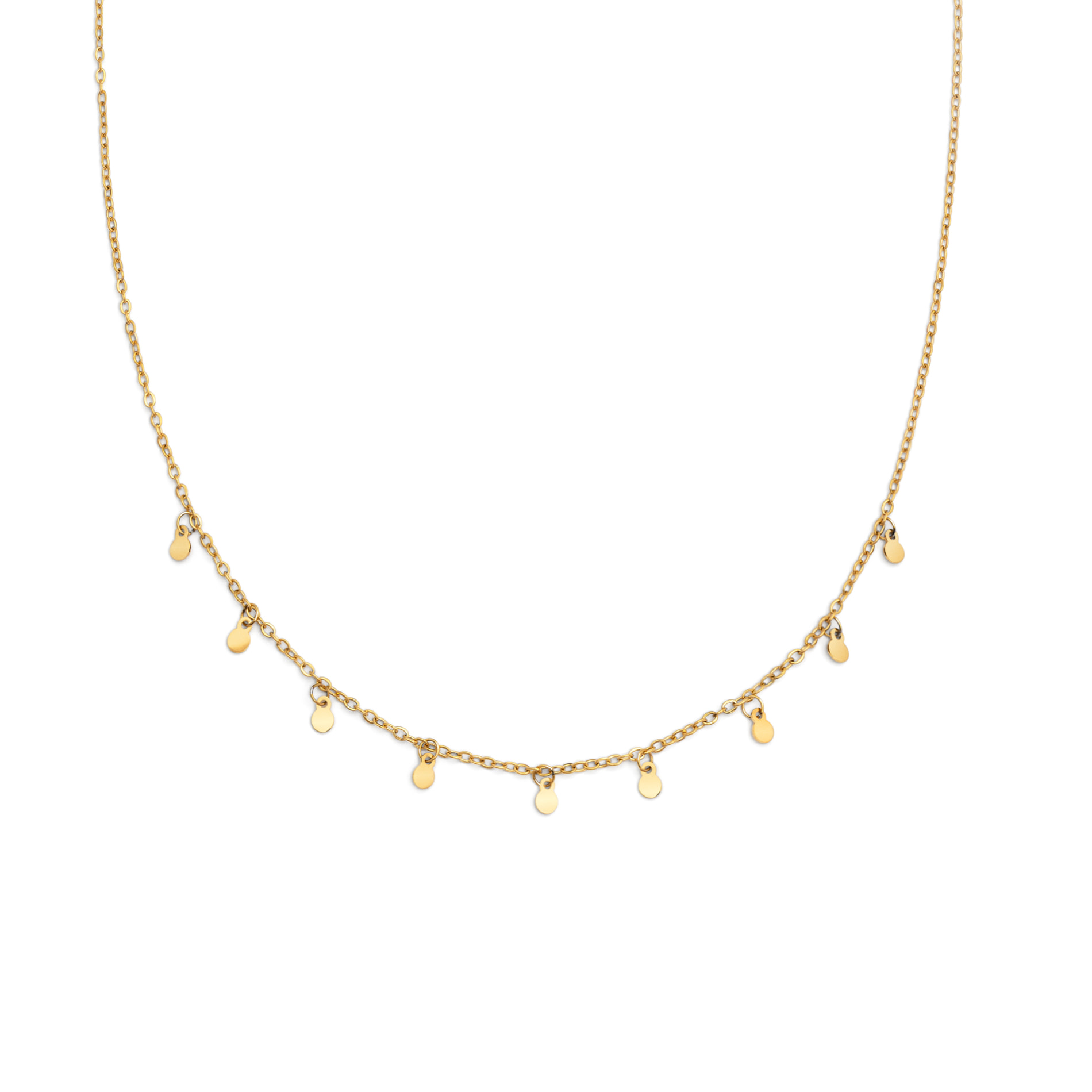 Collana Mini Moons 3mm Acciao Placcato Oro