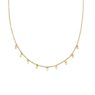 Collana Mini Moons 3mm Acciao Placcato Oro