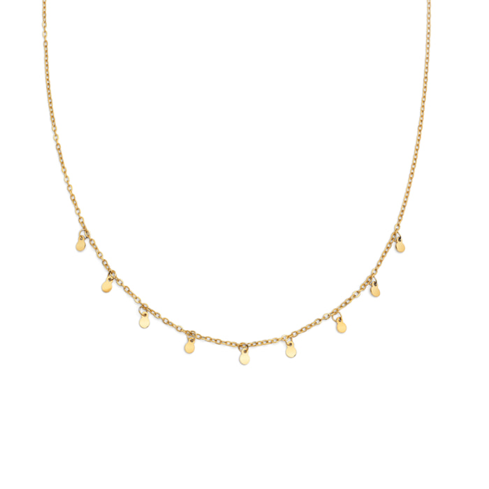 Collana Mini Moons 3mm Acciao Placcato Oro