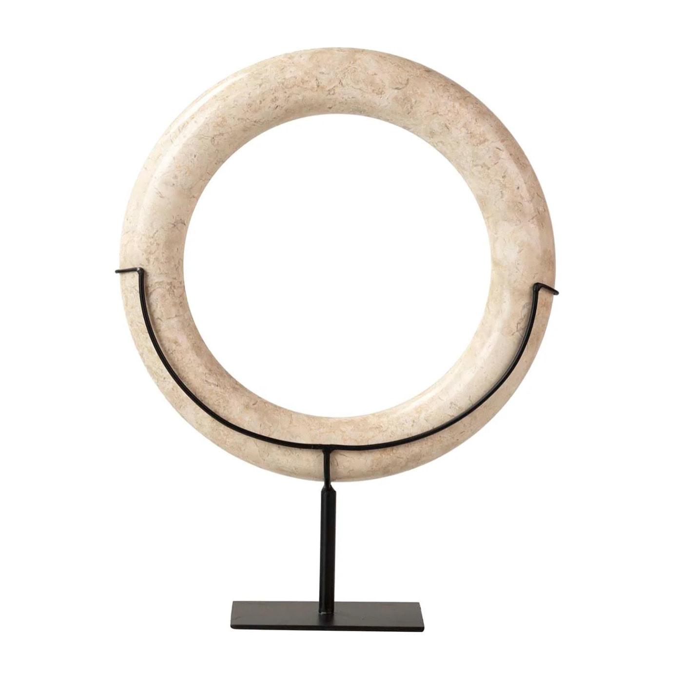 Figura Decorativa Circulo Blanco 36x10x46 Cm