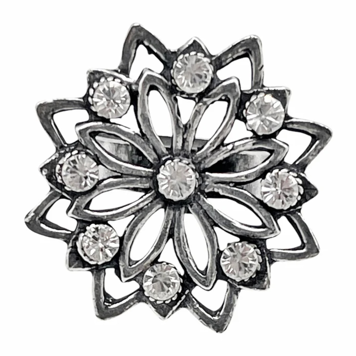 Anillo Carrusel en plata 10µm y cristal