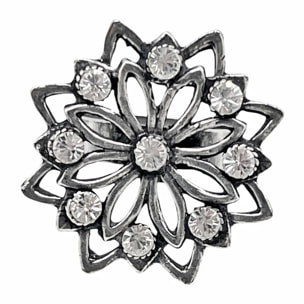 Anillo Carrusel en plata 10µm y cristal