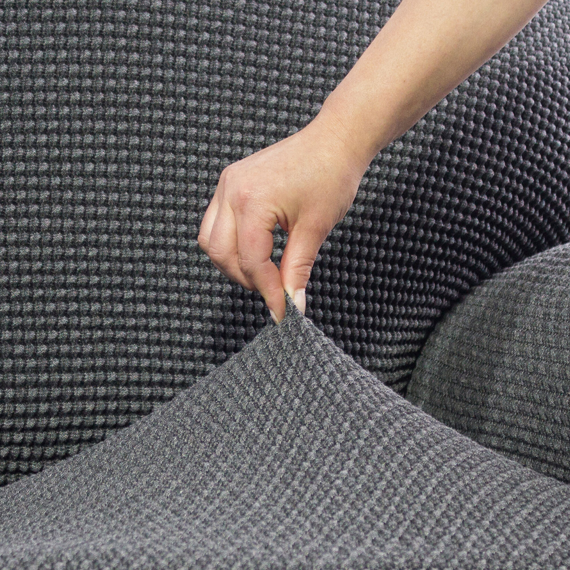 Funda para Chaise Longue izquierda (visto de frente ) brazo corto SÚPER ELÁSTICA con RELAX modelo HELENA