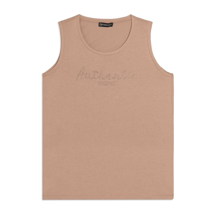 Canotta "Authentic" con logo FREDDY in strass