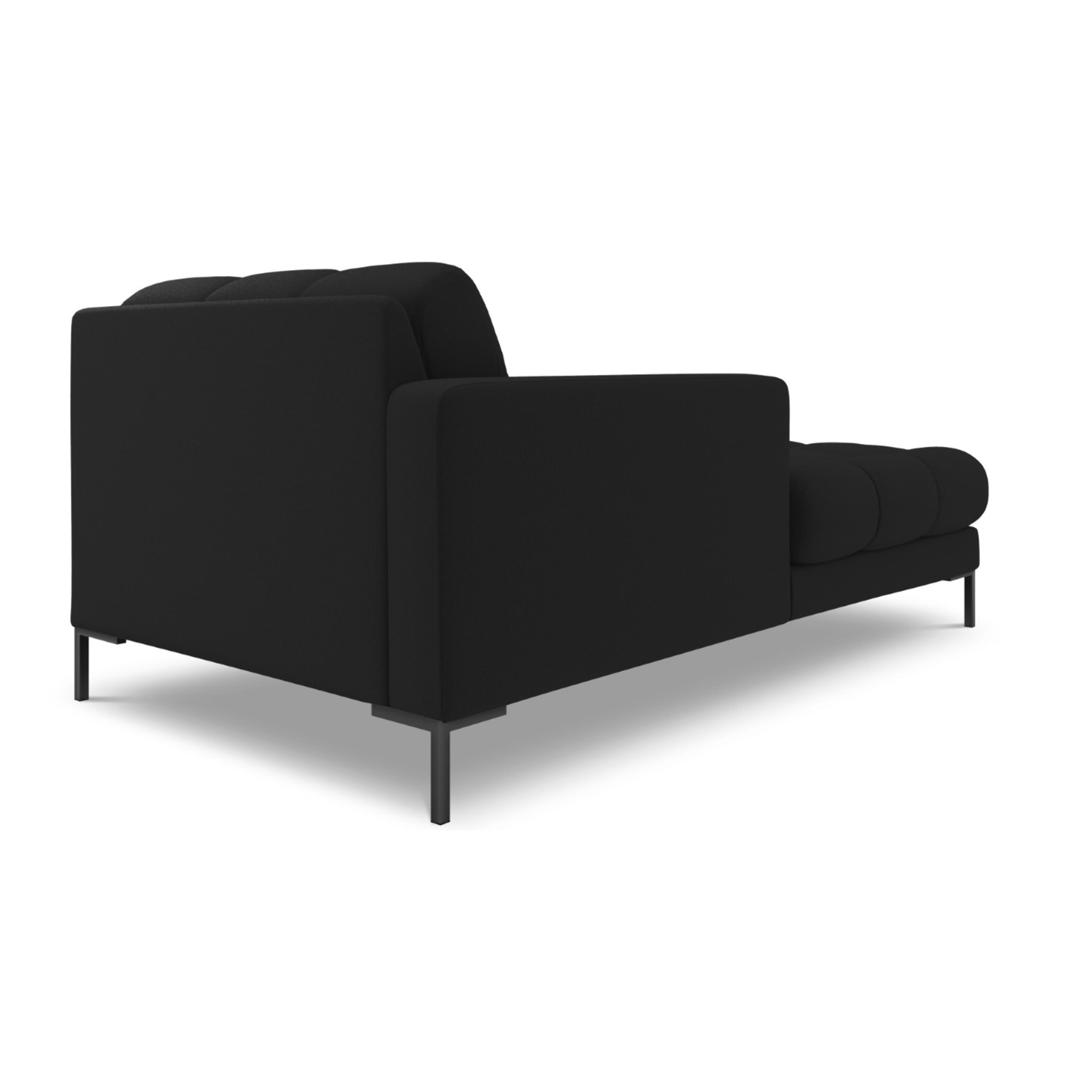 Méridienne gauche "Bali" en tissu structurel noir