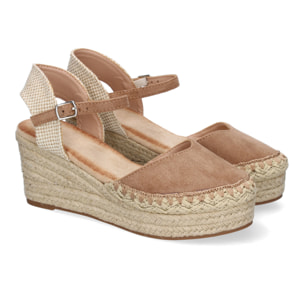 Sandalia de Cuña de Yute para Mujer, Comodas y Elegantes con Detalles Trenzados