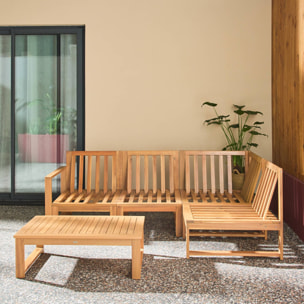 Salon de jardin modulable bois d'acacia 4 places TULA