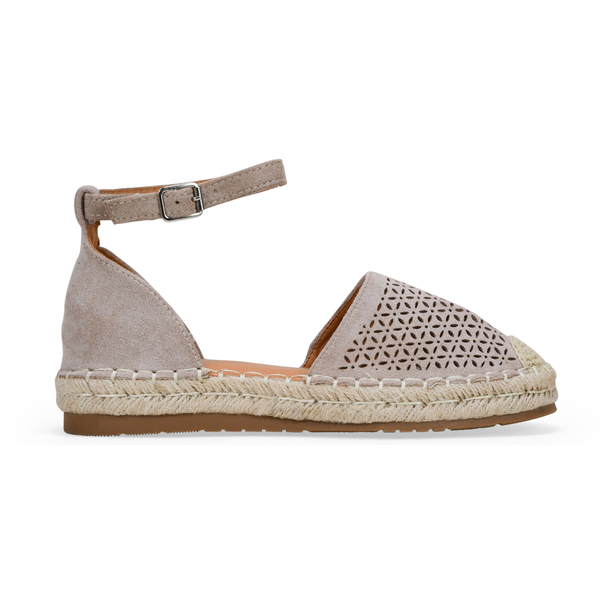 Alpargatas taupe planas con esparto