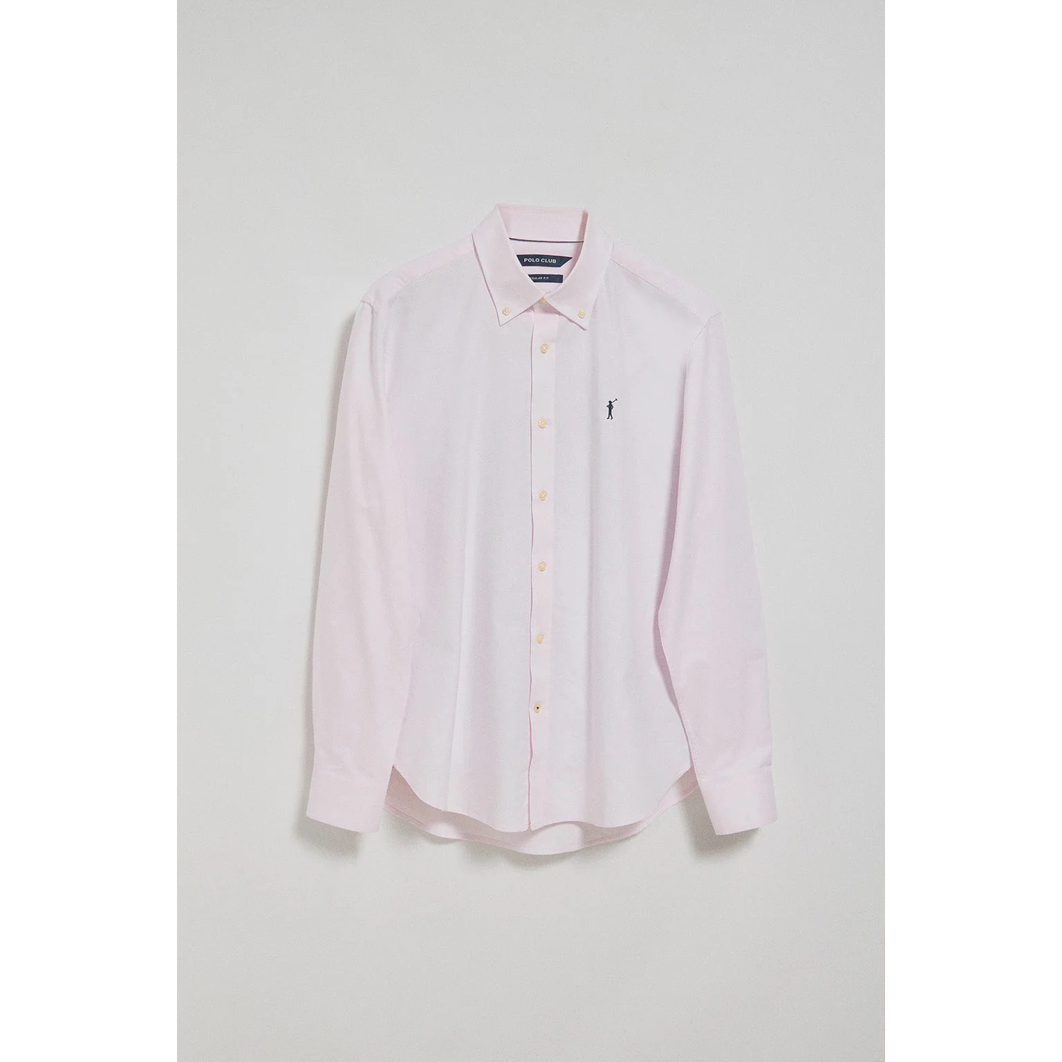 Camisa oxford rosa con logo bordado Rigby Go