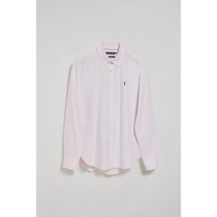 Camisa oxford rosa con logo bordado Rigby Go