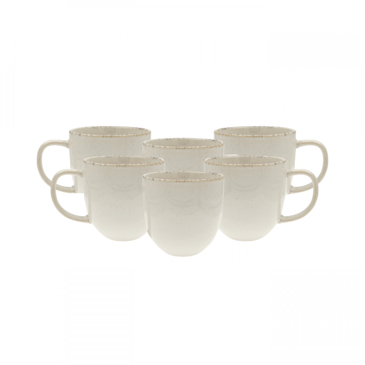 Lot de 6 mugs, COTON