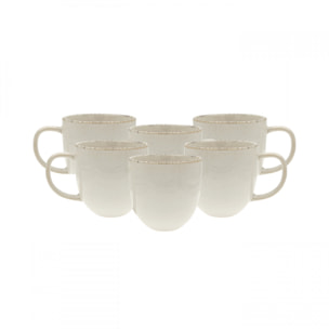 Lot de 6 mugs, COTON