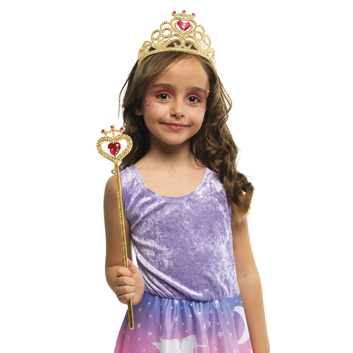 SET ACCESORIOS PRINCESA DORADO/ROJO