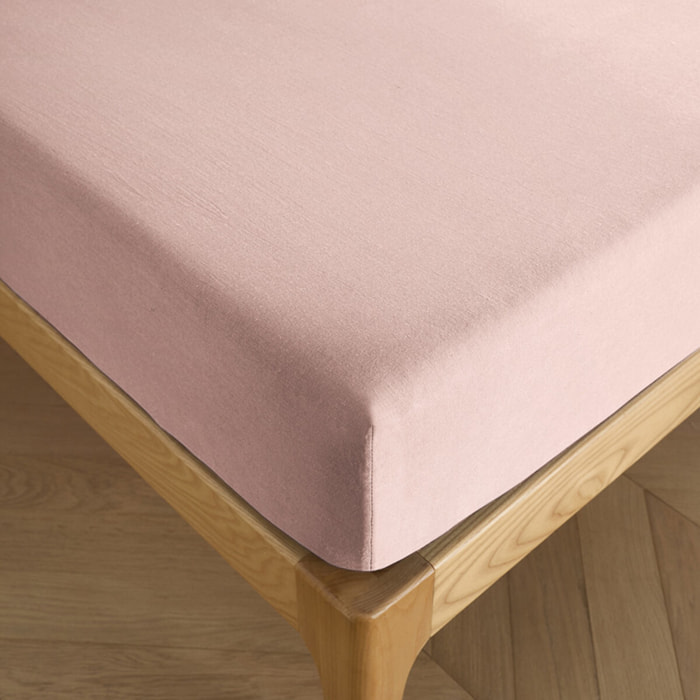 Drap housse "Prémium" - Couleur Rose Dragée