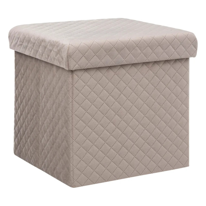 Pouf pliable 31x31 cm Velour lin Mix N' Modul