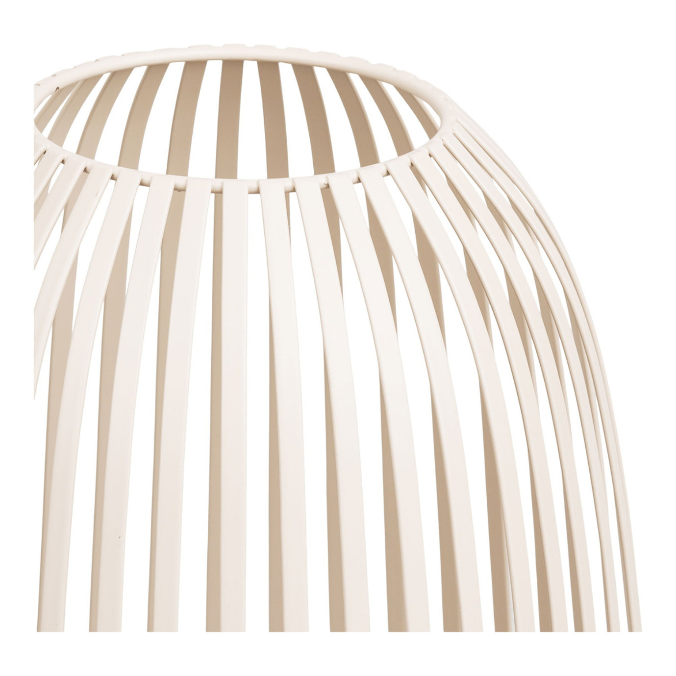 Lanterna Stoense alta in metallo beige a fasce ø24,5x40 cm