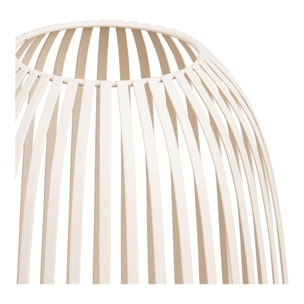 Lanterna Stoense alta in metallo beige a fasce ø24,5x40 cm