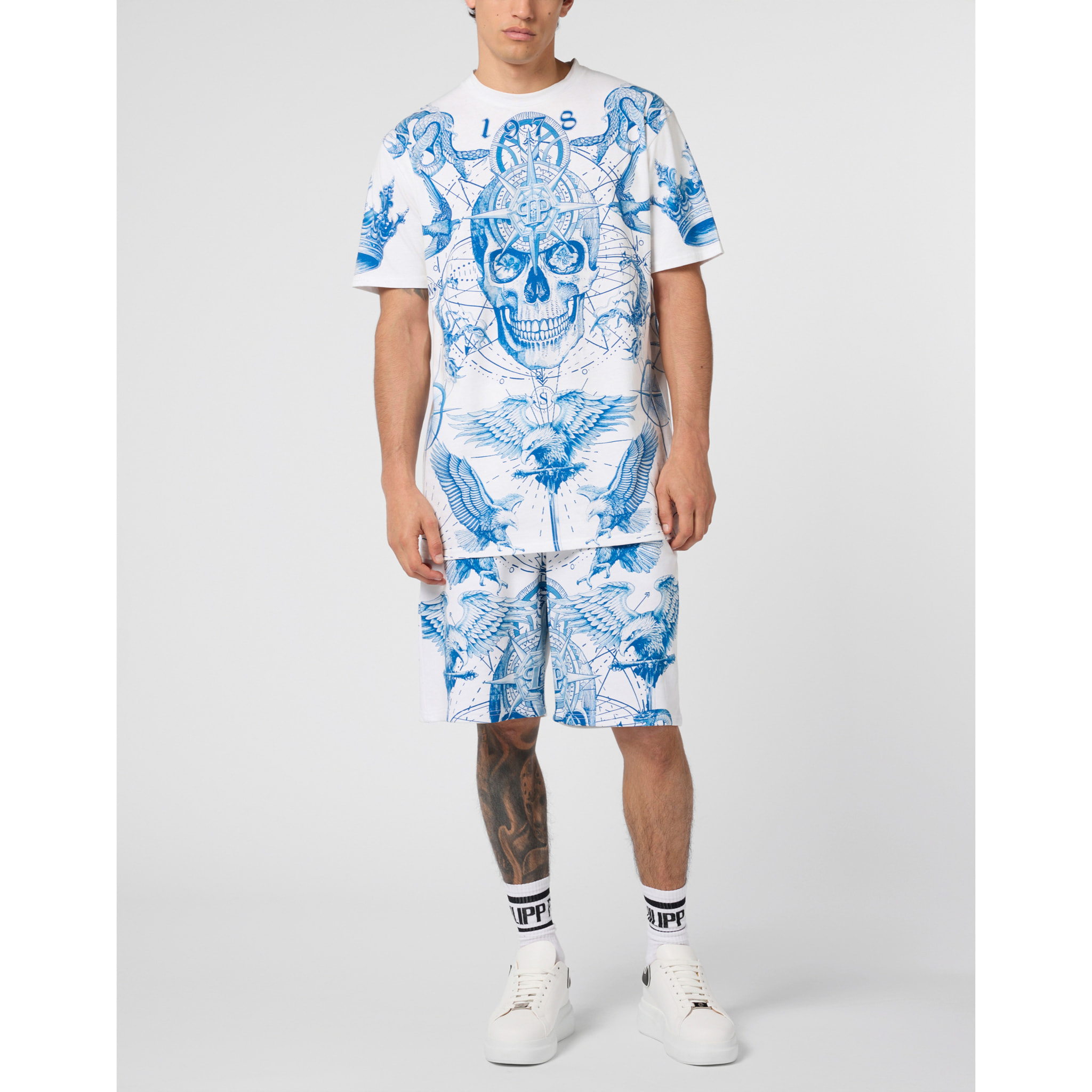 PHILIPP PLEIN Round Neck T-Shirt Tattoo