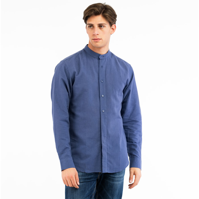 BIKKEMBERGS camicia uomo clematis blue